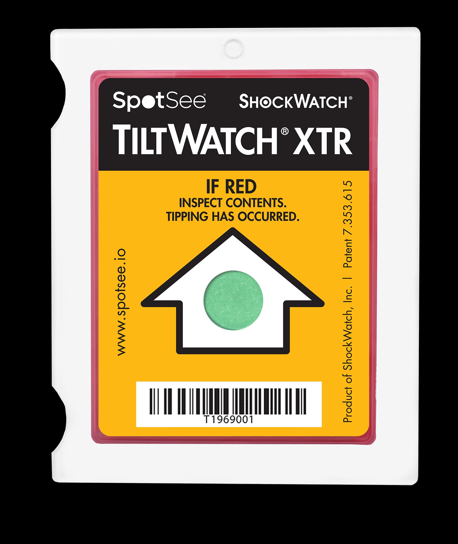 TiltWatch® XTR – wskaźnik przewrócenia i przechyłu 